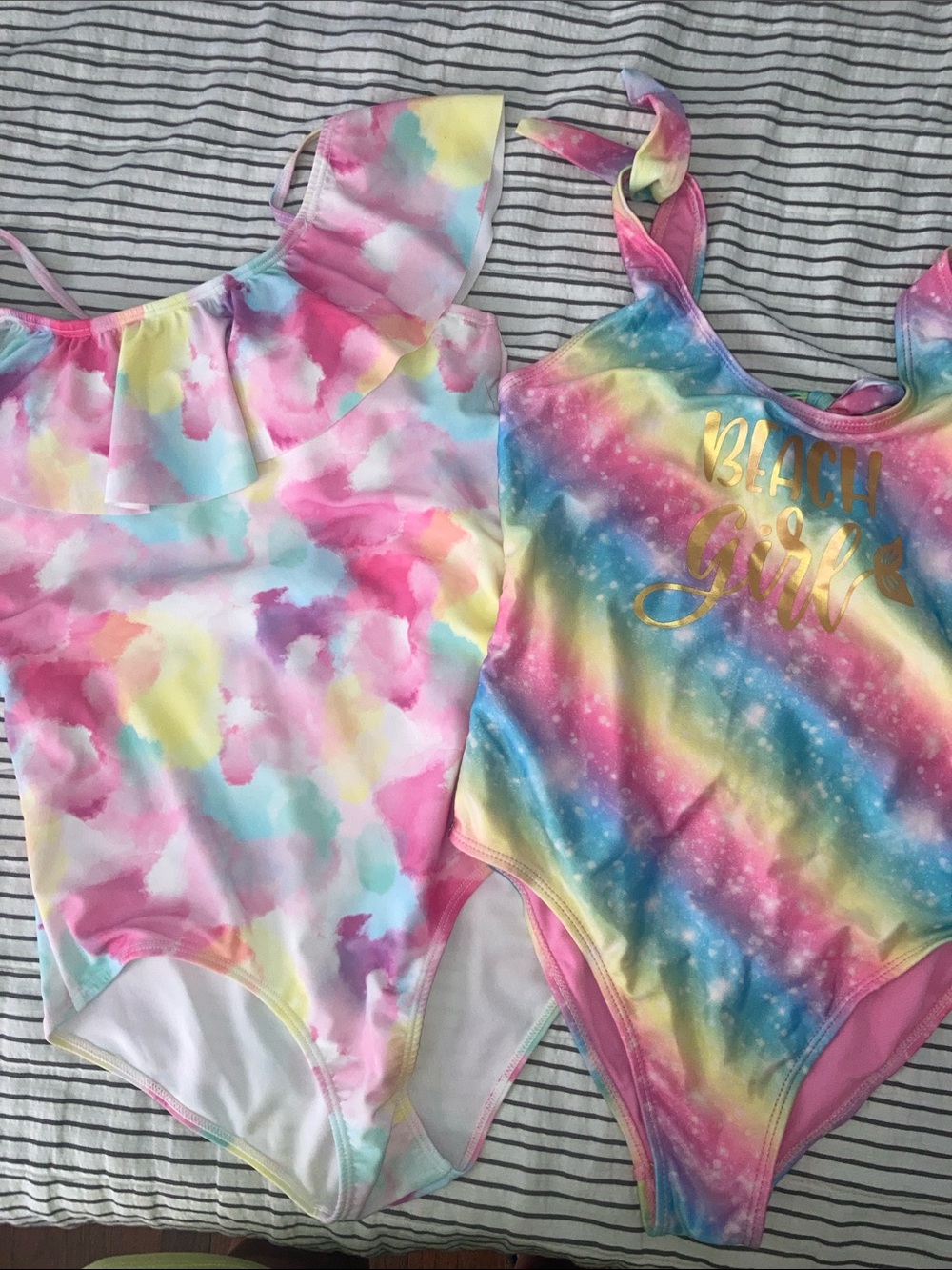 Kids One-Piece Swimsuit Budle- Pastel Rainbow